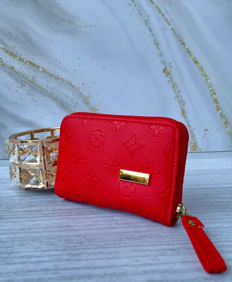 billetera corta rojo
