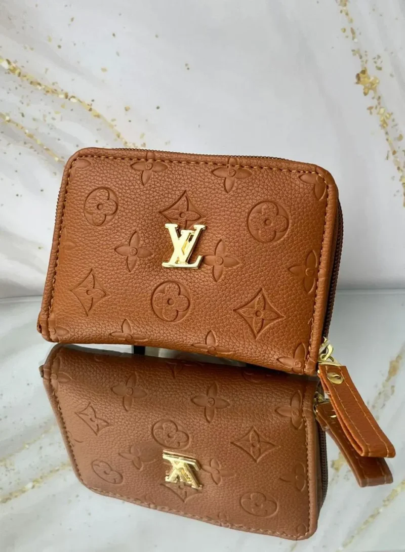 Billetera Corta LV Para Mujer café