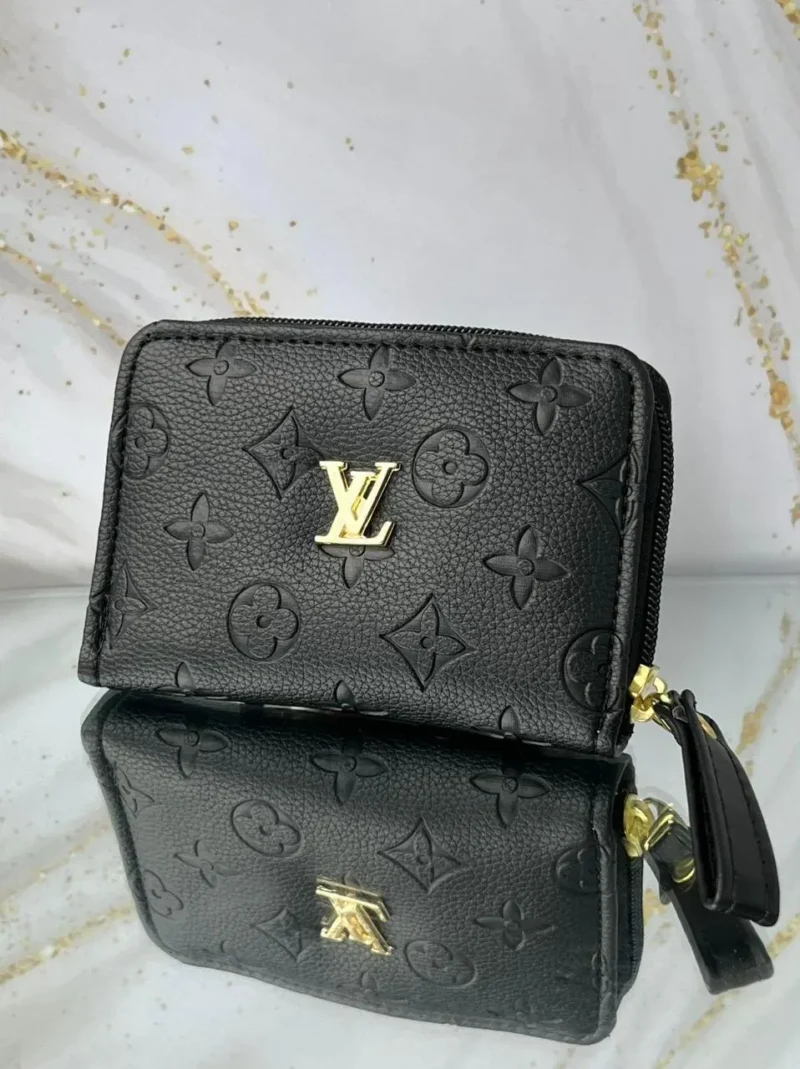 Billetera Corta LV Para Mujer negra