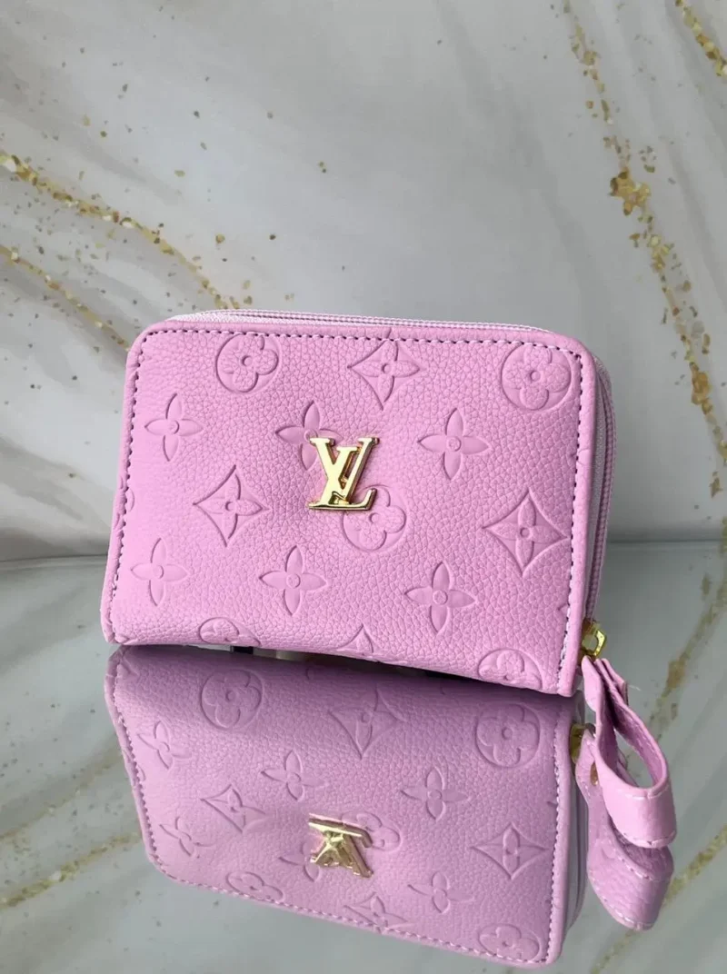 Billetera Corta LV Para Mujer Lila