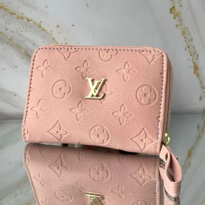 Billetera Corta LV Para Mujer rosado