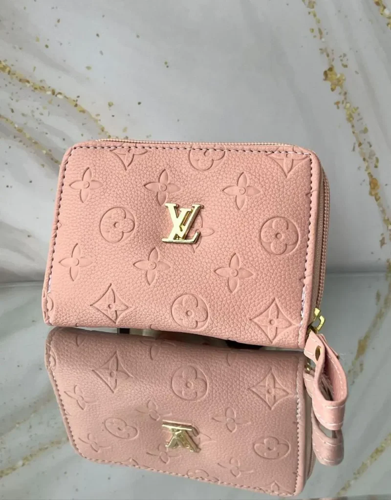 Billetera Corta LV Para Mujer rosado