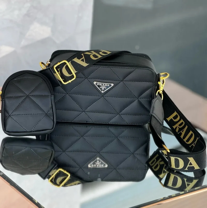 Bolso Cajita Prada Con Monedero Gratis negro