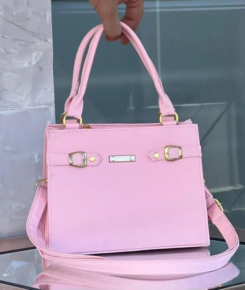 bolso de mano rosado