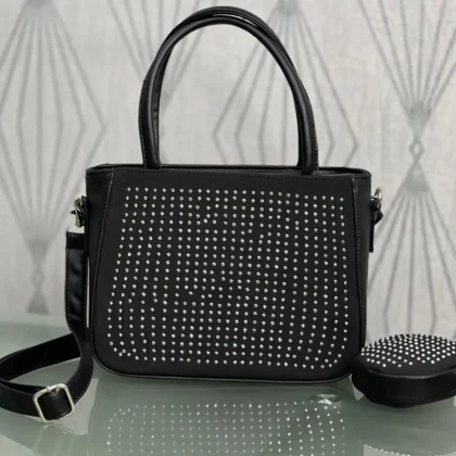 bolso perlitas negro